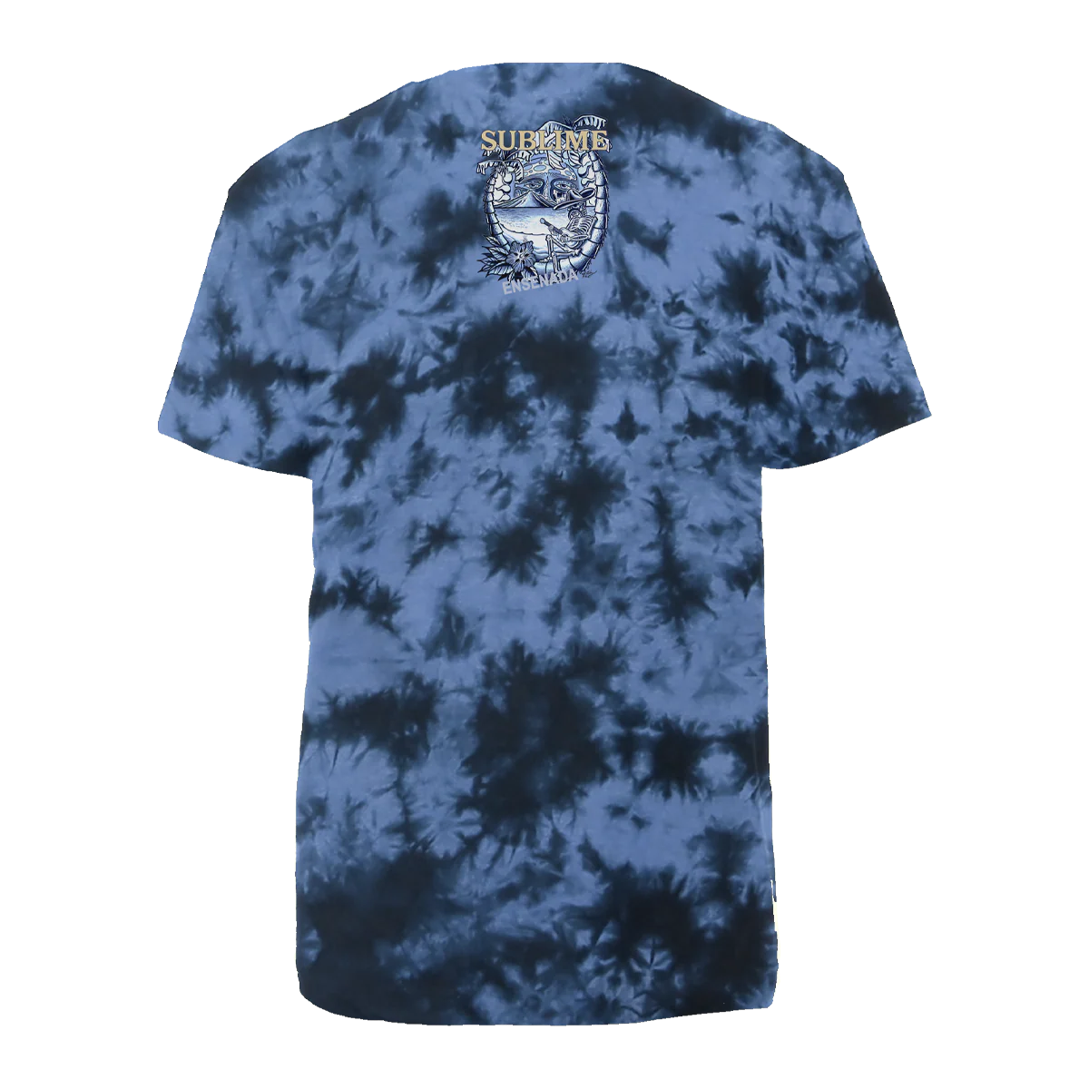 Ensenada Skeleton T-Shirt - Blue Tie Dye - Image 3