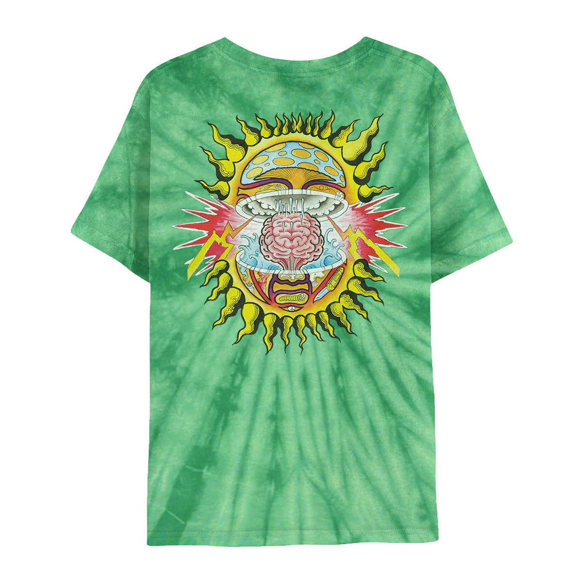Mind-Blown Sun Green Tie-Dye Tee - Image 3